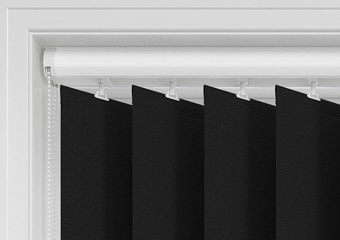Toulouse (Blackout), Textured Black - Vertical Blind - Image 13